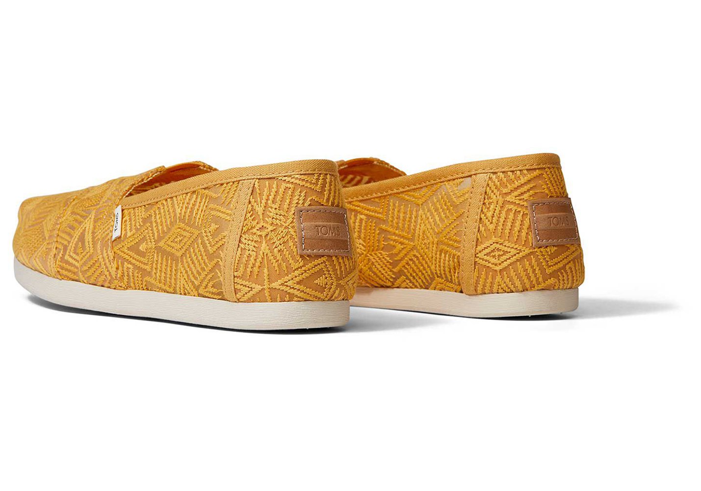 Toms Espadryle Damskie Żółte - Alpargata Geo Lace - 49AEJPTVG